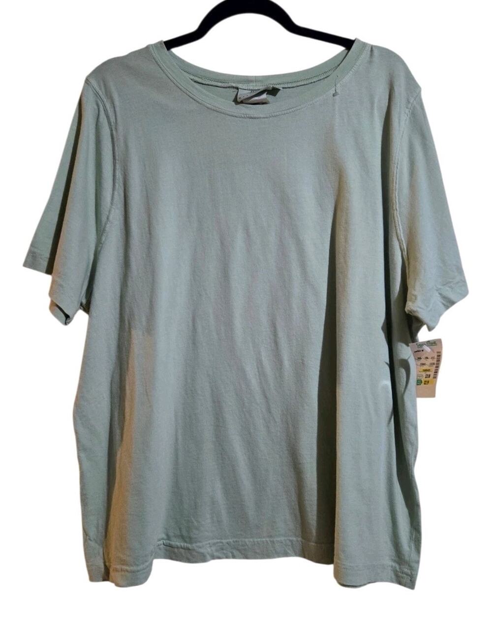 Hot Cotton by Marc Ware Mint Green 100% Cotton T Shirt Sz 2X Made In USA Vintage